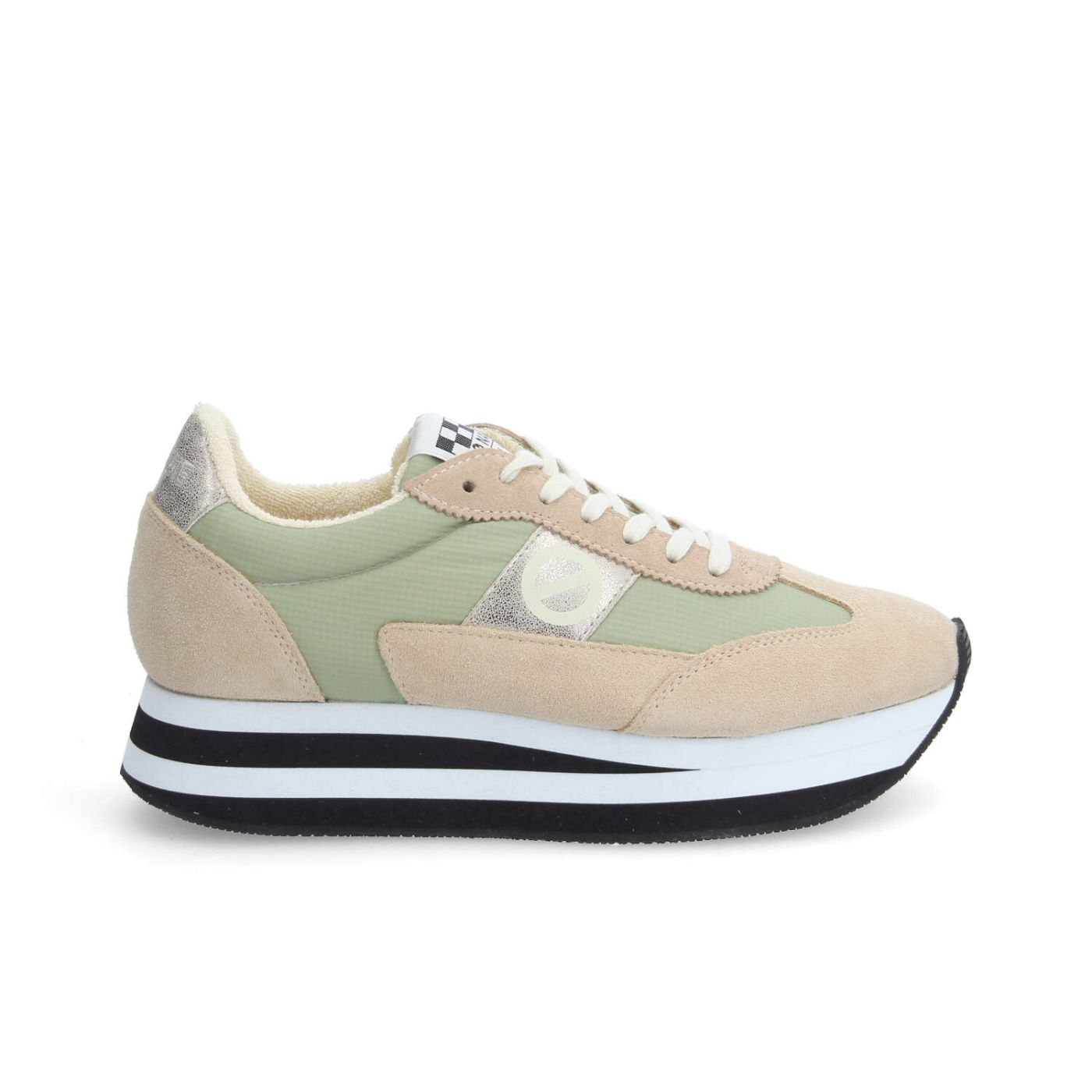 FLEX M JOGGER W - SUEDE/SDE/NYLON - BEIGE/NUDE/OLIVE GREEN